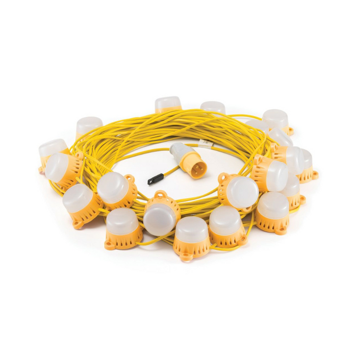 Elite 110 Volt LED 50 Metre Fully Enclosed Festoon Site Lighting Kit