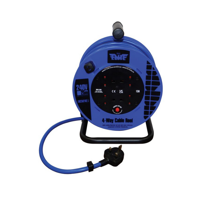 Elite 240 Volt 25 Metre 1.5mm Extension Reel 1.5mm 13amp EXR25M240