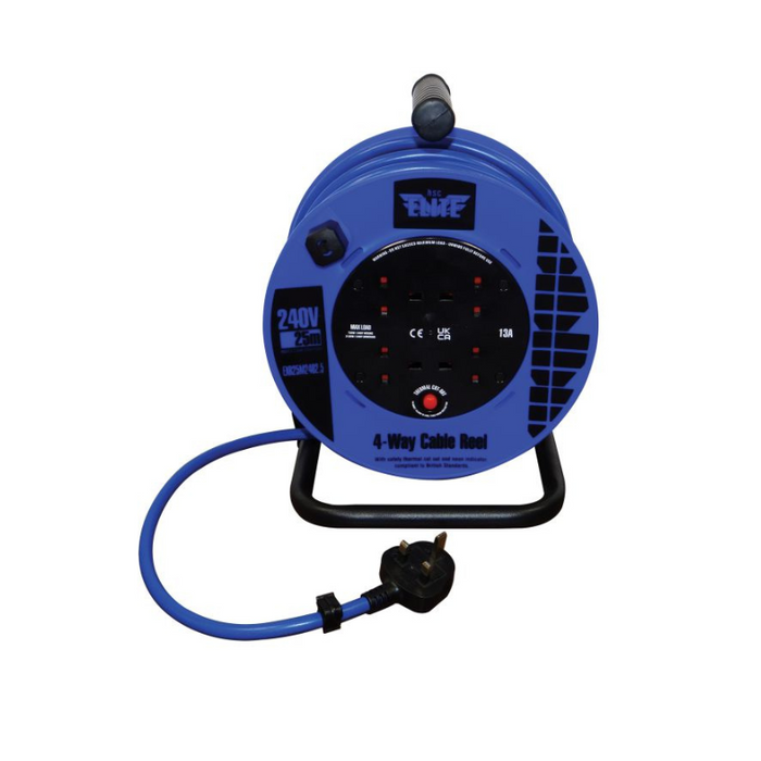 Elite 240 Volt 25 Metre 2.5mm Extension Reel 2.5mm 13amp EXR25M2402.5