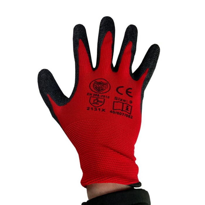 Scudo Cut Level 1 - Latex Grip Glove - Red Pack10
