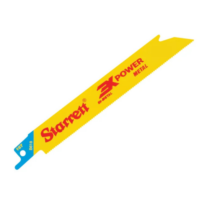 Starrett B618-5 Bi-Metal Reciprocating Blade, Metal Straight 152mm 18 TPI (Pack 5)