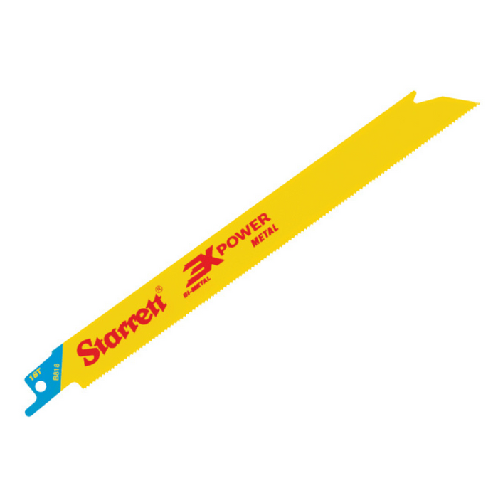 Starrett B818-5 Bi-Metal Reciprocating Blade, Metal Straight 203mm 18 TPI (Pack 5)