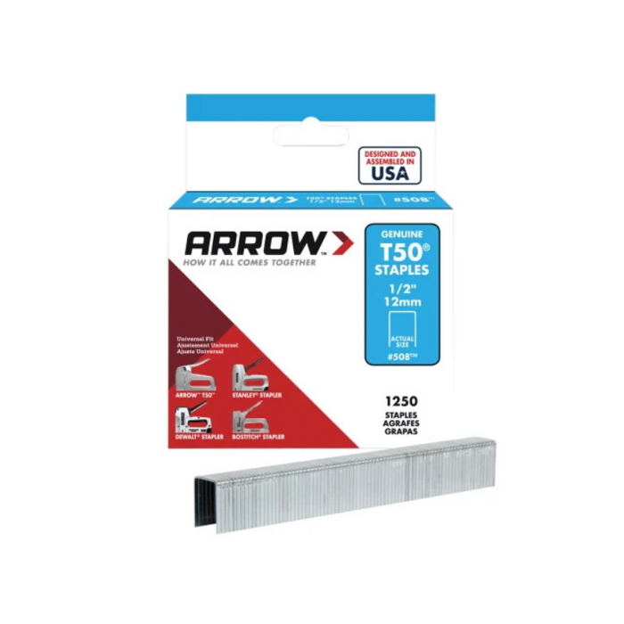 T50 Staples 12mm (1/2in) (Box 1250)