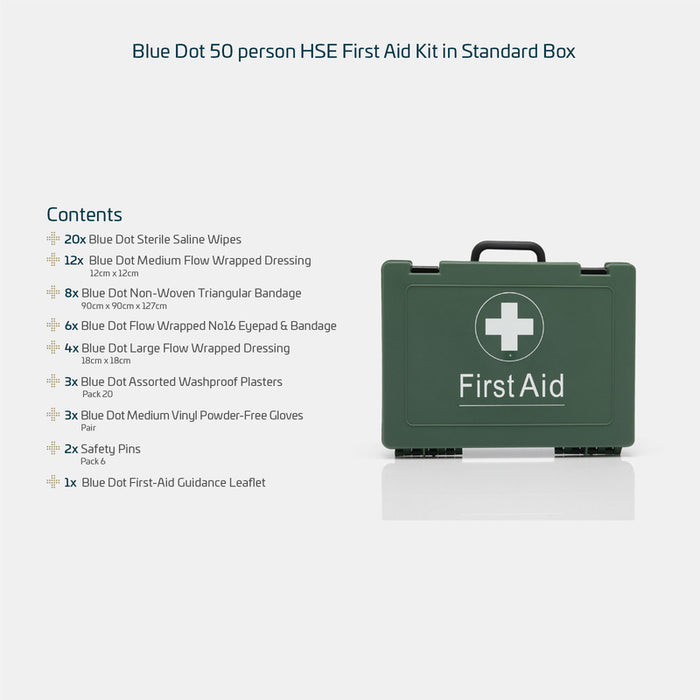 50 person HSE First Aid Kit in Standard Box