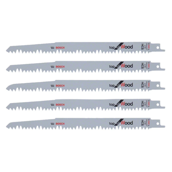 Bosch  S 1531 L Top for Wood Reciprocating Saw Blade 240mm 5 TPI(Pack 5) BPAS1531L