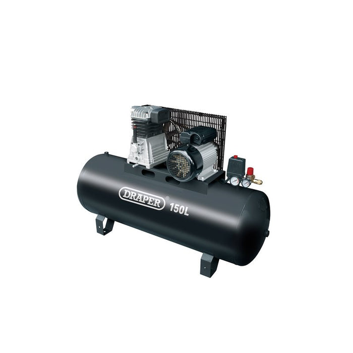 Draper 150l Belt-Driven Air Compressor Without Wheels, 2.2kw/3hp 55304