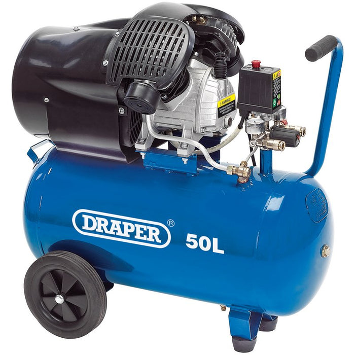 Draper 50L Direct Drive V-Twin Air Compressor, 2.2kw/3hp 29355