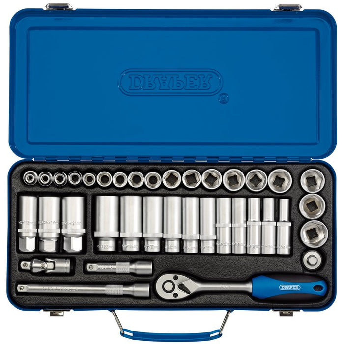 Draper Metric Socket Set, 3/8" Sq. Dr. (37pcs) 16367