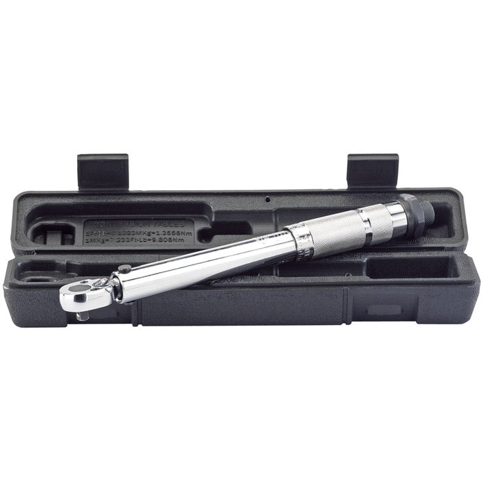 Draper Torque Wrench, 1/4" SQ. DR., 5 - 25nm 78639