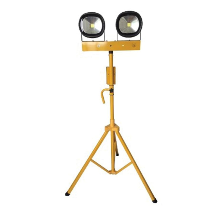 Elite 110 Volt LED 2 x 5500 Lumens Double Head Work Light c/w Retractable Tripod Frame & Power Take Off LED35WRLDH
