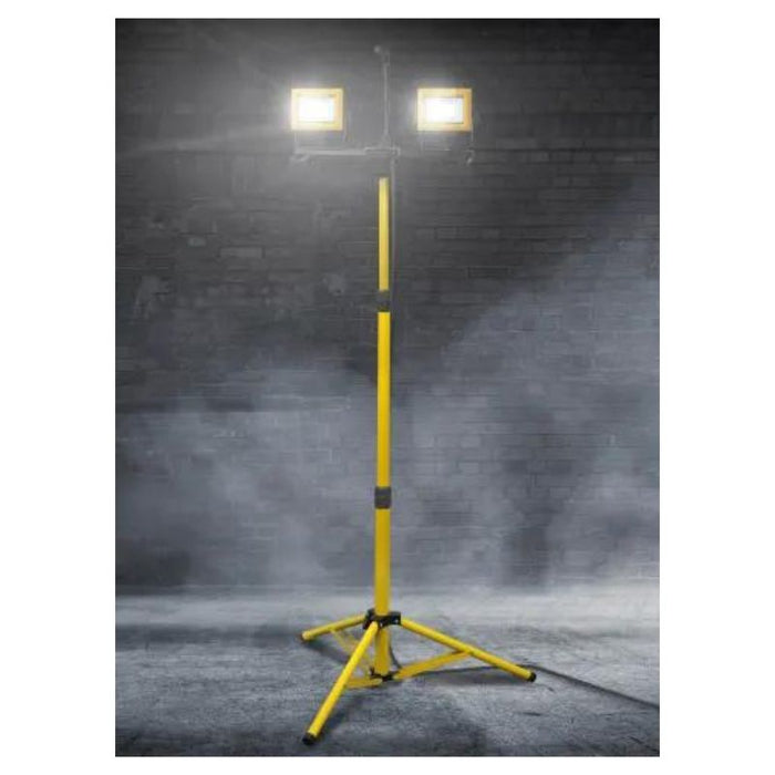 Faithfull LED Twin Tripod Site Light 70W 110V FPPSLT70VL