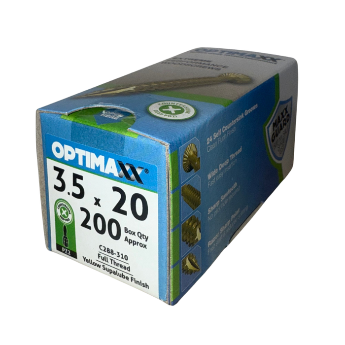 Optimaxx PZ Countersunk Woodscrew 3.5mm x 20mm 200 Pack C288-310