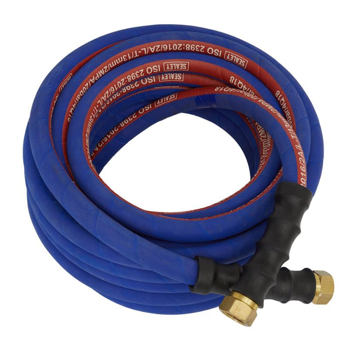 Sealey Air Hose 10m x Ø13mm with 1/2"BSP Unions Extra-Heavy-Duty AH10R/12