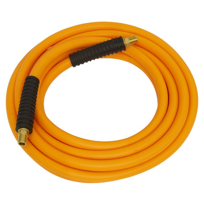 Sealey Air Hose 5m x Ø8mm Hybrid High-Visibility with 1/4"BSP Unions AHHC5