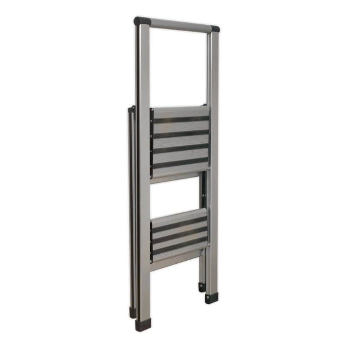 Sealey Professional Folding Step Ladder 2-Step Aluminium 150kg Capacity APSL2