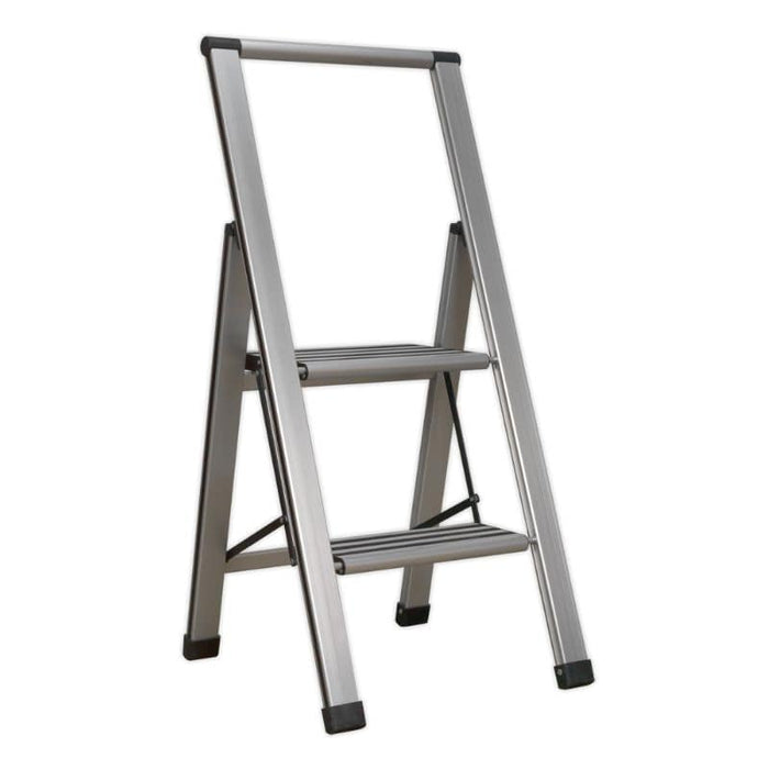 Sealey Professional Folding Step Ladder 2-Step Aluminium 150kg Capacity APSL2