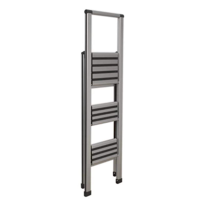 Sealey Professional Folding Step Ladder 3-Step Aluminium 150kg Capacity APSL3