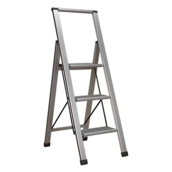 Sealey Professional Folding Step Ladder 3-Step Aluminium 150kg Capacity APSL3