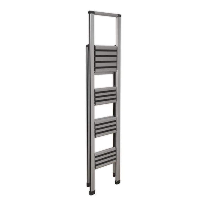 Sealey Professional Folding Step Ladder 4-Step Aluminium 150kg Capacity APSL4