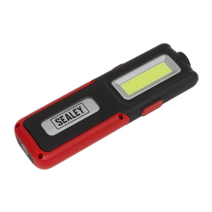 Sealey Rechargeable Inspection Light 5W COB & 3W SMD LED with Power Bank Red LED318R