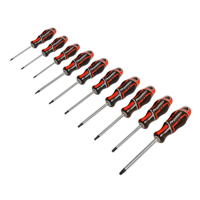 Sealey Screwdriver Set 10pc TRX-Star* GripMAX® - Red AK4324