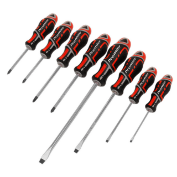 Sealey Screwdriver Set 8pc GripMAX® - Red AK4322