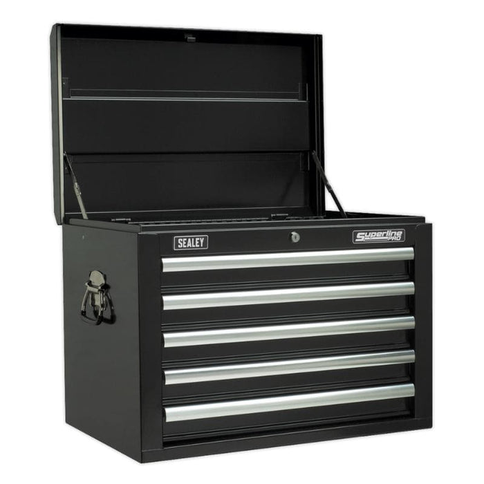 Sealey Topchest Tool Chest 5 Drawer with Ball-Bearing Slides Black AP26059TB