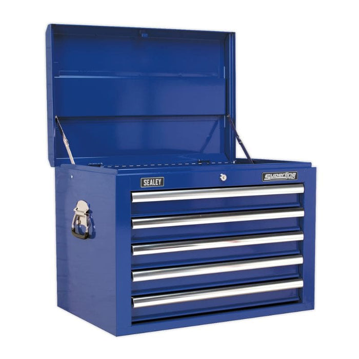 Sealey Topchest Tool Chest 5 Drawer with Ball-Bearing Slides Blue AP26059TC