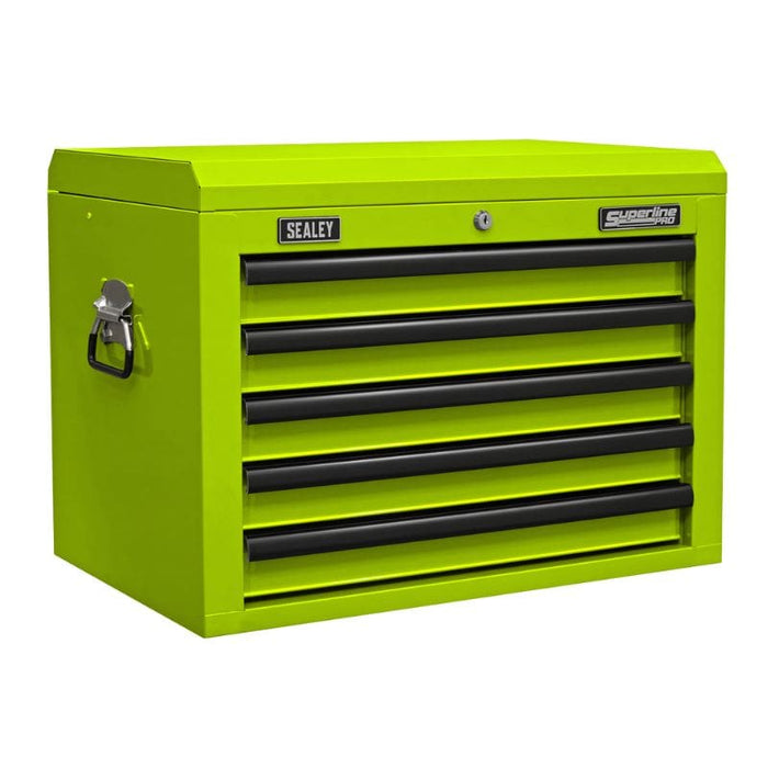 Sealey Topchest Tool Chest 5 Drawer with Ball-Bearing Slides Green/Black AP26059THV