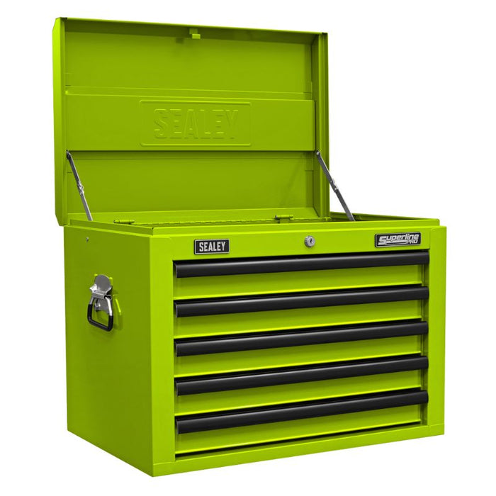 Sealey Topchest Tool Chest 5 Drawer with Ball-Bearing Slides Green/Black AP26059THV