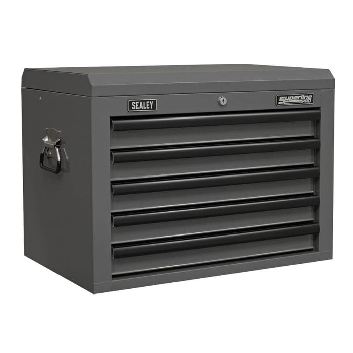 Sealey Topchest Tool Chest 5 Drawer with Ball-Bearing Slides Grey/Black AP26059TG