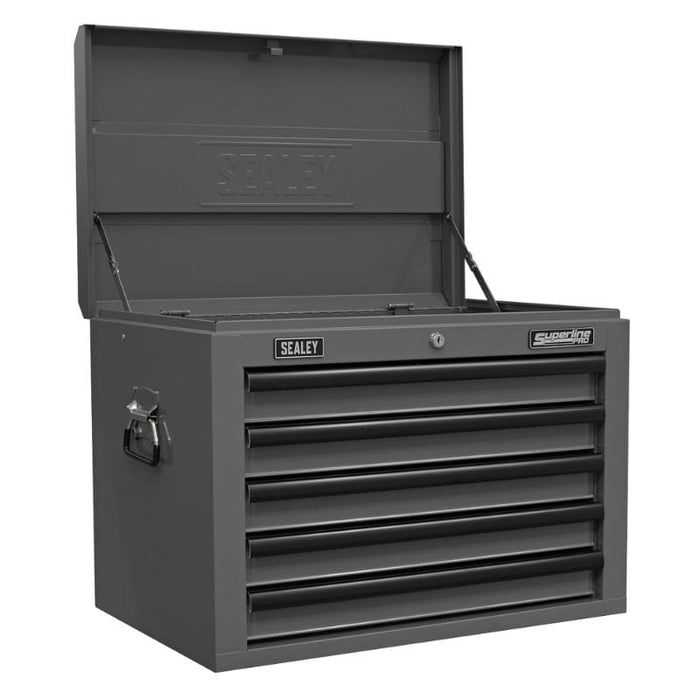 Sealey Topchest Tool Chest 5 Drawer with Ball-Bearing Slides Grey/Black AP26059TG