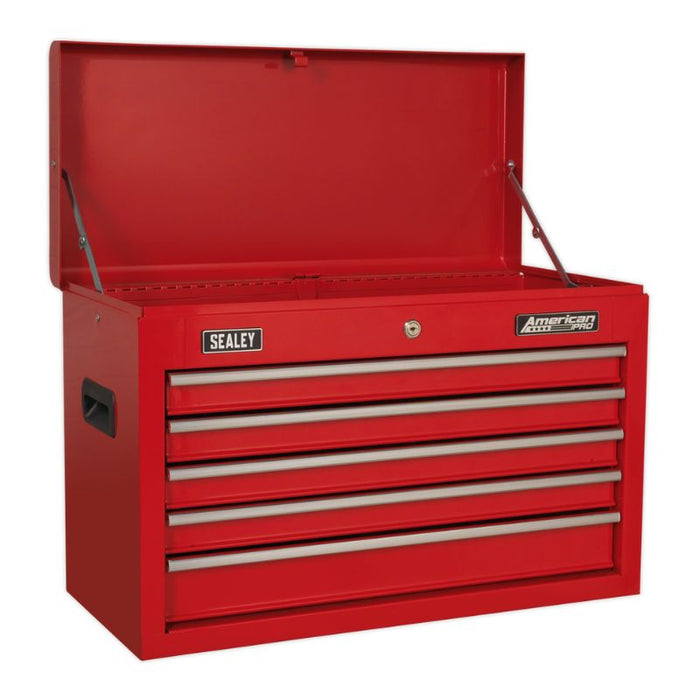 Sealey Topchest Tool Chest 5 Drawer with Ball-Bearing Slides Red AP225