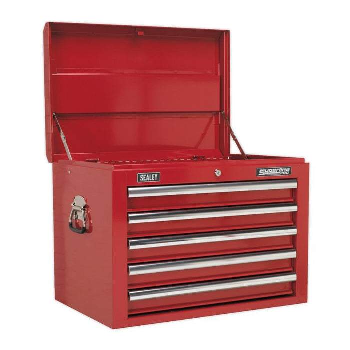 Sealey Topchest Tool Chest 5 Drawer with Ball-Bearing Slides Red AP26059T