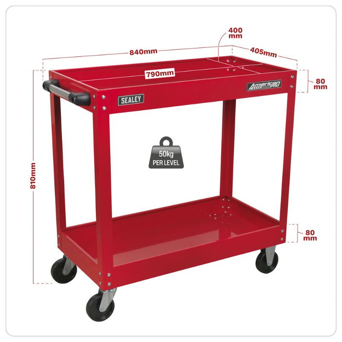 Sealey Workshop Trolley 2-Level Heavy-Duty CX105