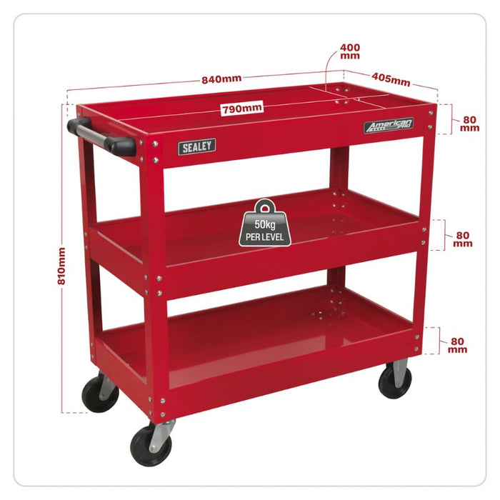 Sealey Workshop Trolley 3-Level Heavy-Duty CX108