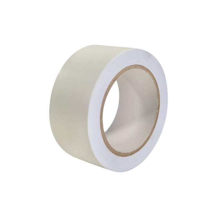 White PVC Low Tack Tape 50mm x 33m 70/002/080